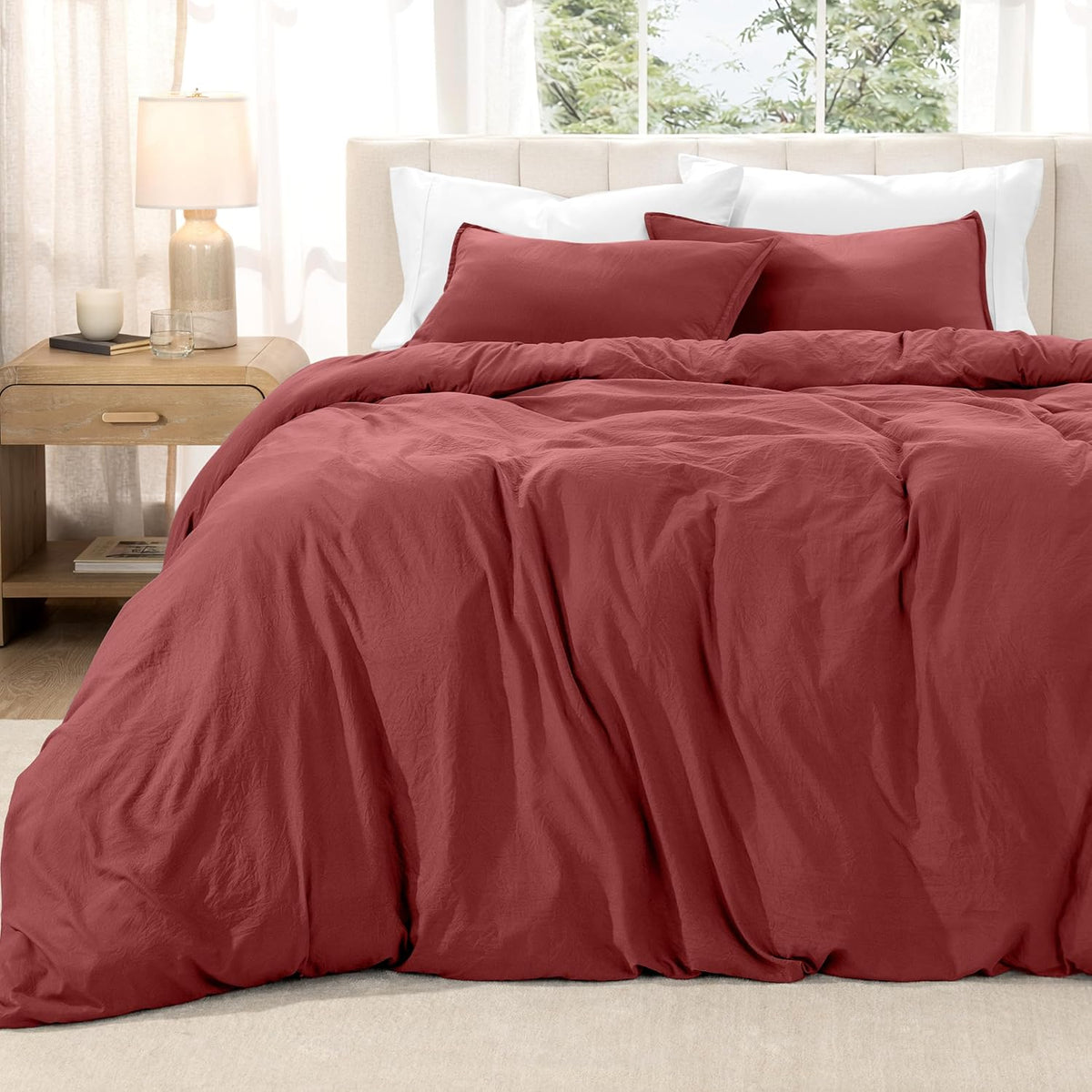 Washed Duvet Cover Set 1800 Ultra-Soft 