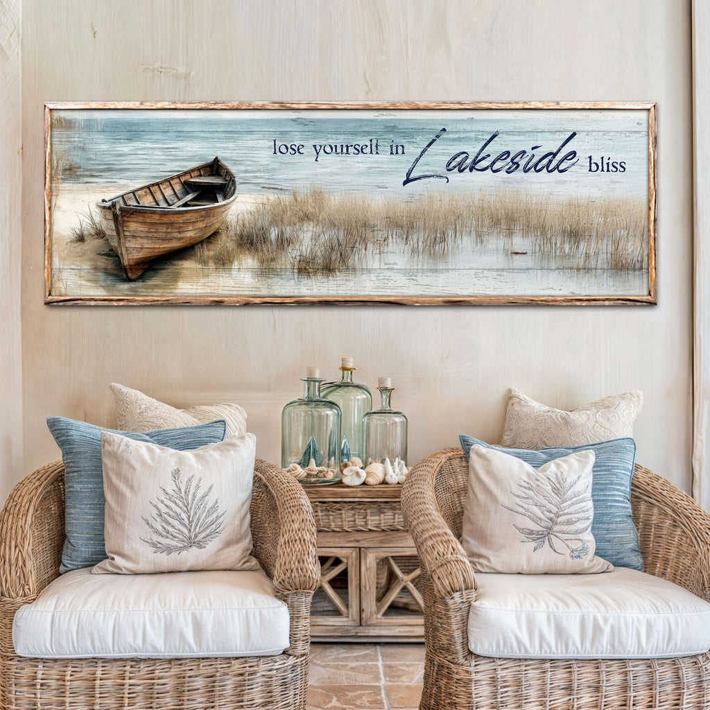 Lose Yourself in Lakeside Bliss Lake House Coastal Sign