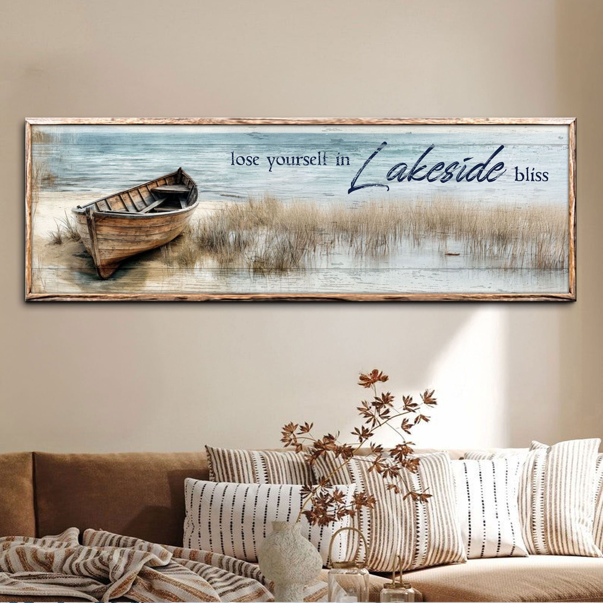 Lose Yourself in Lakeside Bliss Lake House Coastal Sign