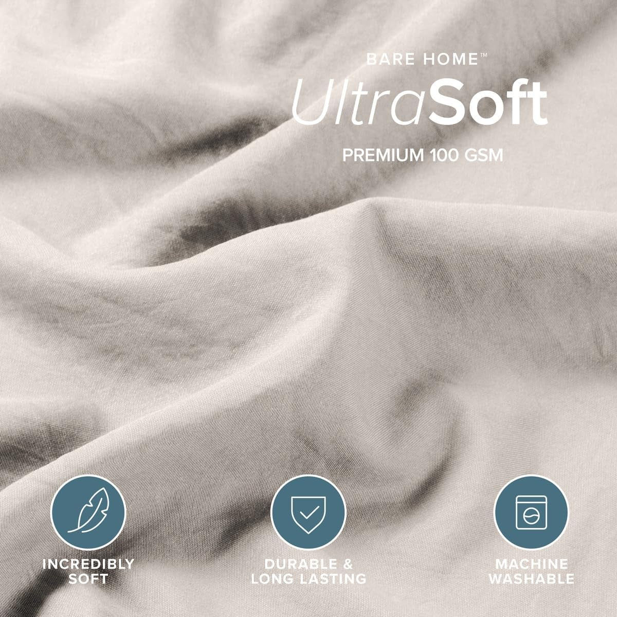 Washed Duvet Cover Set 1800 Ultra-Soft 
