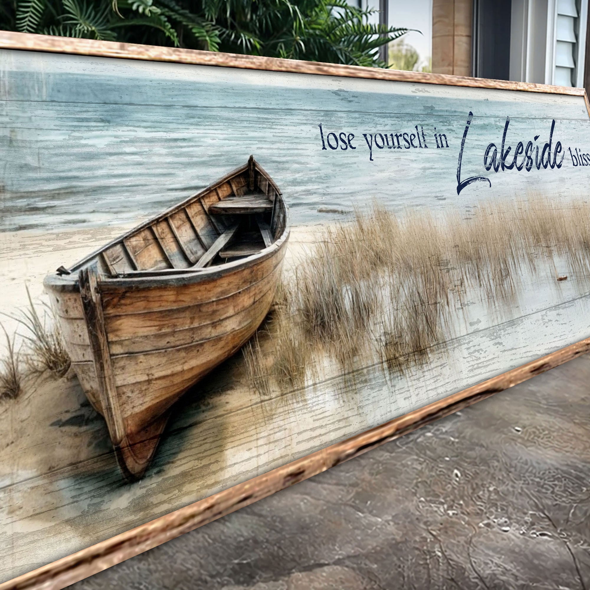 Lose Yourself in Lakeside Bliss Lake House Coastal Sign