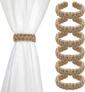 6Pcs Bohemian Braided Curtain Hooks, Exquisite & Compact Home Goods, Elegant Rustic Curtain Accessories Suitable for the Pursuit of Natural & Simple Decoration Style