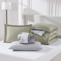 Full Size Comforter Setss, 7 Piece Bed in a Bag, Reversible Bedding Comforter Sets with Sheets, Peach Beige