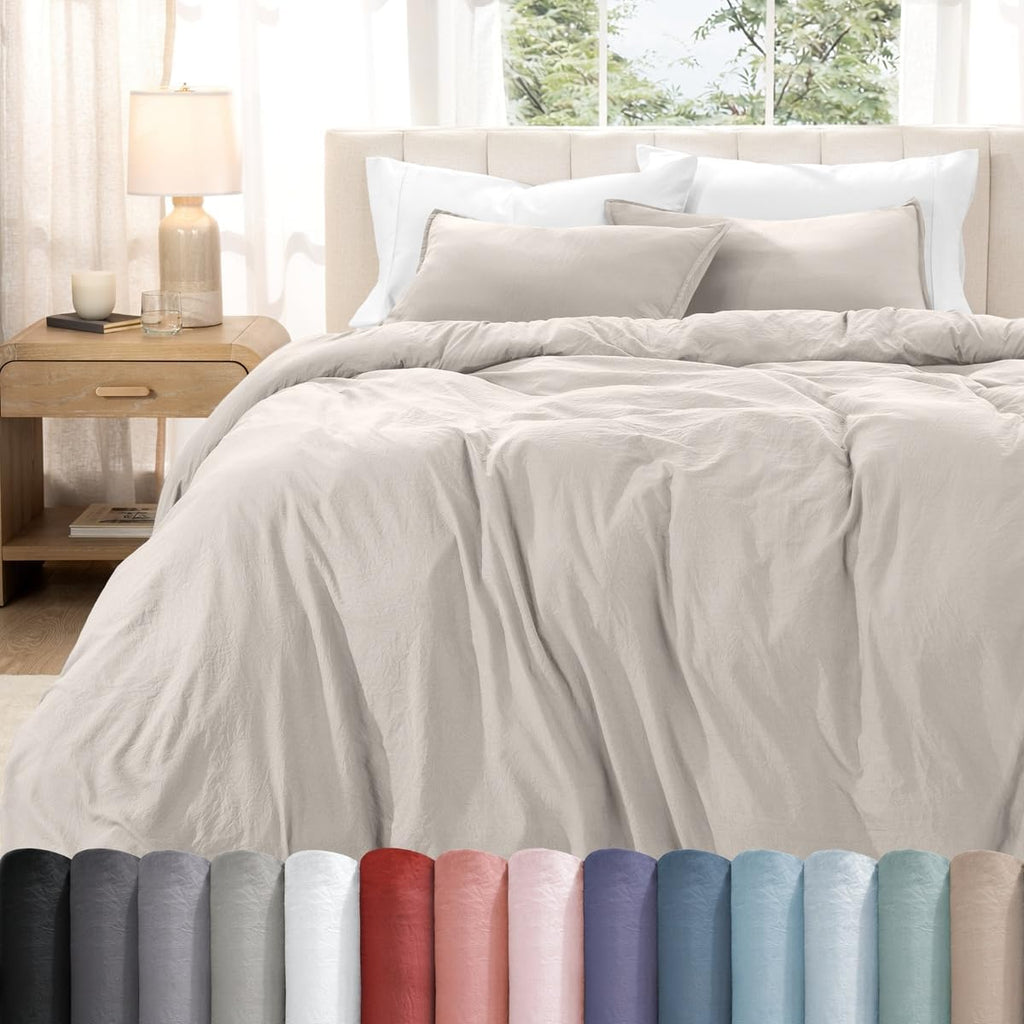 Washed Duvet Cover Set 1800 Ultra-Soft 
