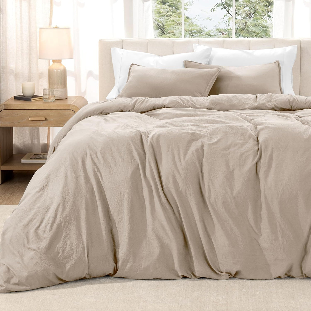 Washed Duvet Cover Set 1800 Ultra-Soft 