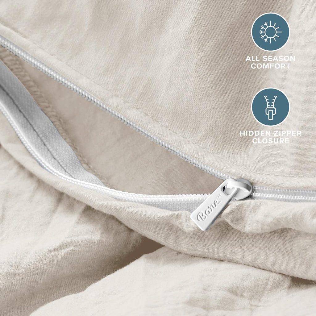 Washed Duvet Cover Set 1800 Ultra-Soft 