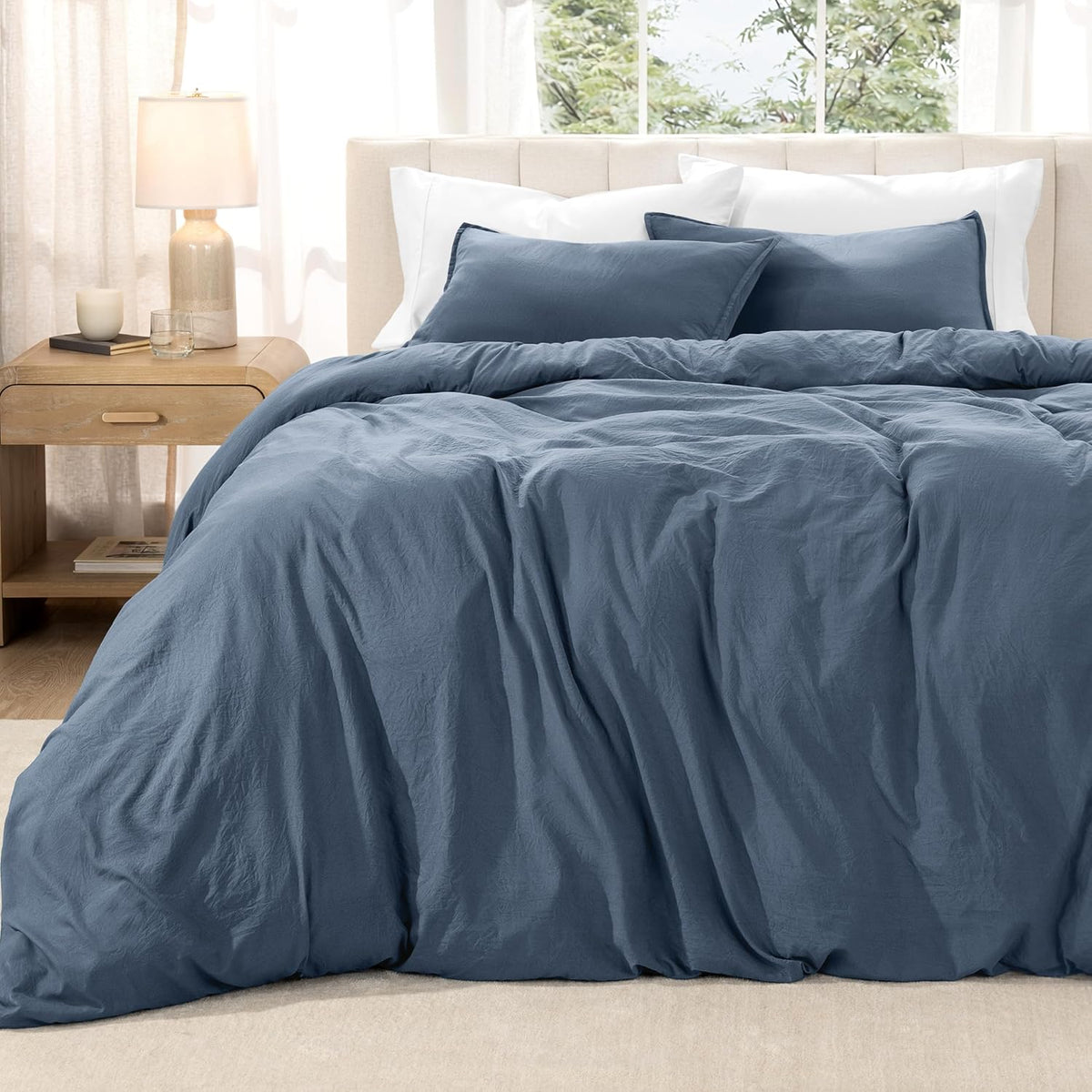 Washed Duvet Cover Set 1800 Ultra-Soft 